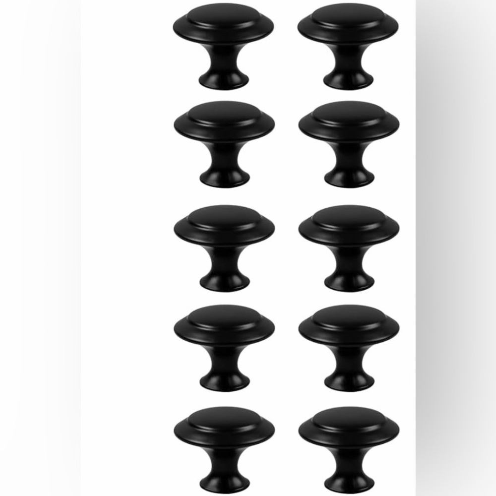 2/$18.00 10pc Black Drawer Knobs
